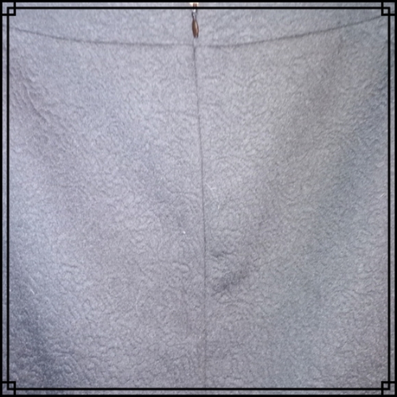 Adrienne Vittadini Retro Style Black Textured Mini Pencil Skirt Size XLarge - Picture 6 of 8